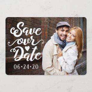 Convite Guardar o nosso casamento de data  Corações Manu