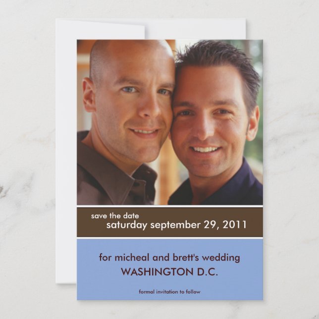 Convite Guardar os Anúncios de Data {Bloqueio de Cores} (Frente)