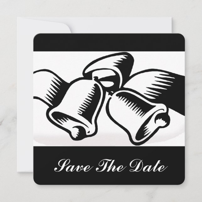 Convite Guardar Os Sinos De Casamento De Data (Frente)