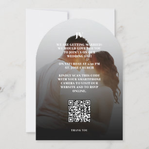 Convite Guarde a Data Mínima de White Floral de Casamento