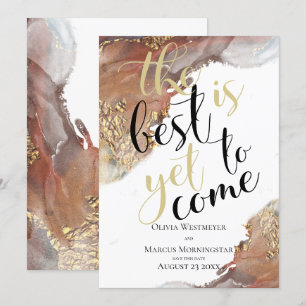 Convite Guarde a tinta Dourada e o bronze com a data marca