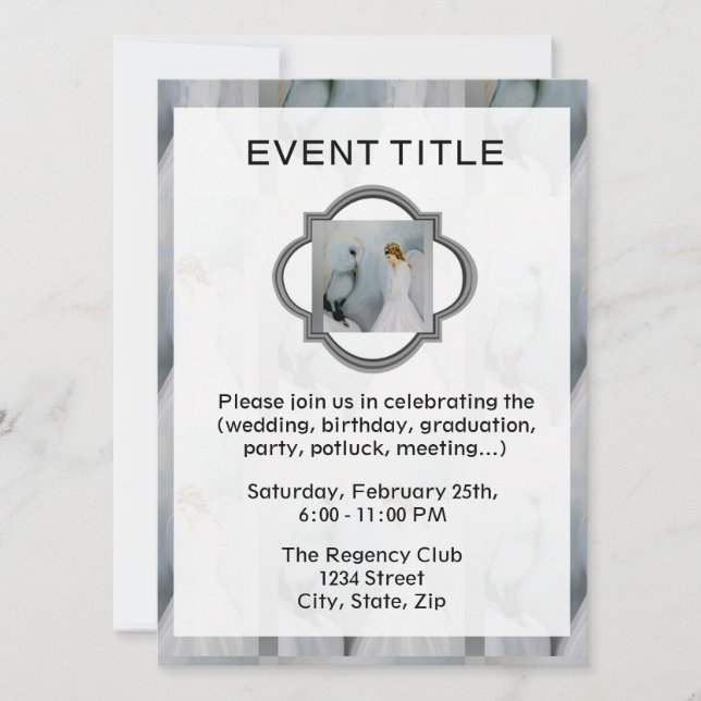 Convite Guardian Angel and White Owen (Frente)