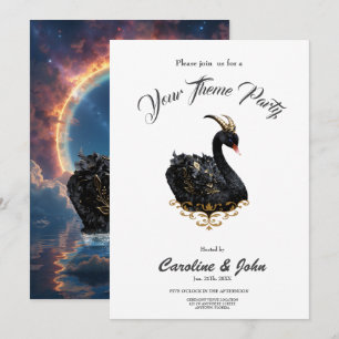 Convite Guardião Cisne Negro Celestial do Véu do Fogo Luna