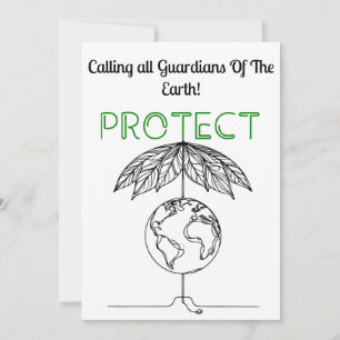 Convite Guardiões da Terra - Proteger Planeta com Estilo