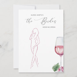 Convite Guess The Dress Vino before Vows Bridal Game