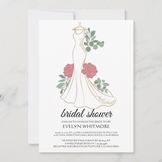 Convite Guia de Estilo de Vestido de Noiva Boho | Casament (Frente)
