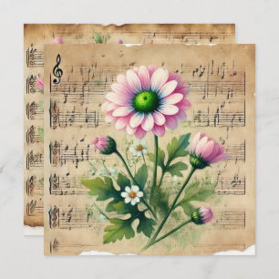 Convite Guia de tarefas rosa e verde para vinhetas impress