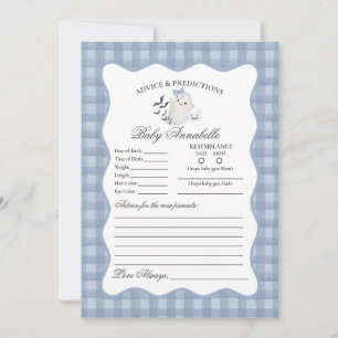 Convite Guia Fantasma do Pastel Azul Pequeno Boo para Cart