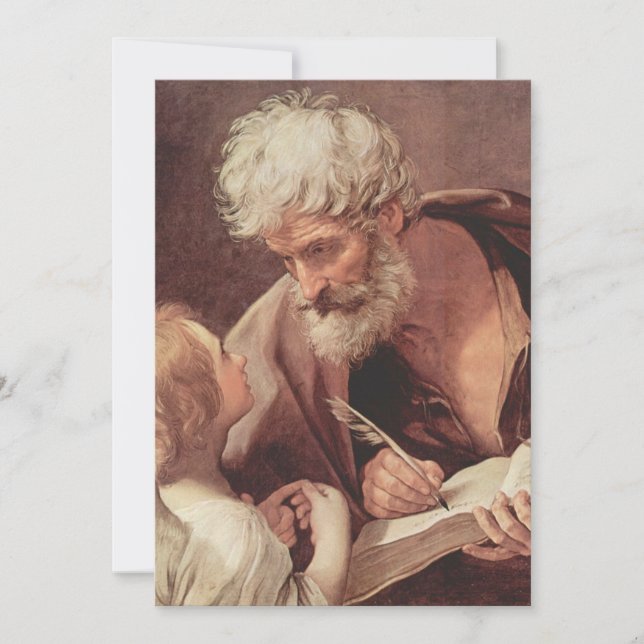 Convite Guido Reni - Saint Matthew the Evangelist and an A (Frente)
