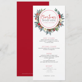 Convite Guirlanda de flores de Natal com galhadas de veado