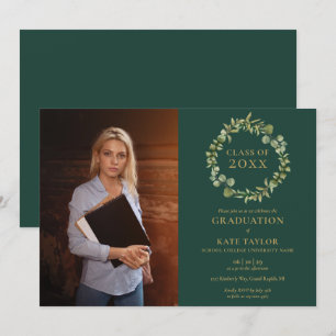 Convite Guirlanda de Verdor Esmeralda Foto Festa de Gradua