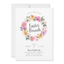 Guirlanda Floral de Primavera em Aquarela Brunch d