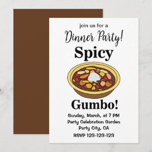 Convite Gumbo Comida Gumbo Apimentado