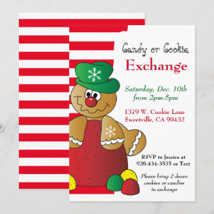 Convite Gumdrop Gingercake Cookie & Candy Exchange