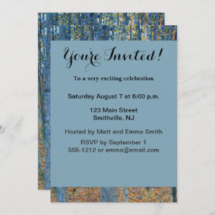 Convite Gustav Klimt Beech Tree Grove