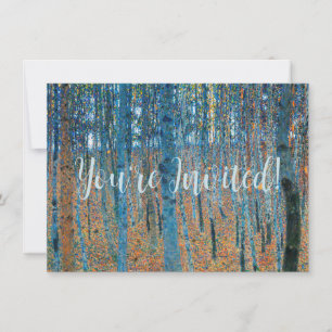 Convite Gustav Klimt Beech Tree Grove