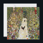 Convite Gustav Klimt - Caminho do Jardim com Galinhas<br><div class="desc">Caminho do Jardim com Galinhas - Gustav Klimt,  Petróleo na Canvas,  1916</div>