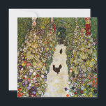 Convite Gustav Klimt - Caminho do Jardim com Galinhas<br><div class="desc">Caminho do Jardim com Galinhas - Gustav Klimt,  Petróleo na Canvas,  1916</div>