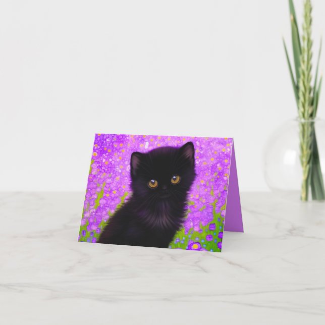 Convite Gustav Klimt Cat (Frente)