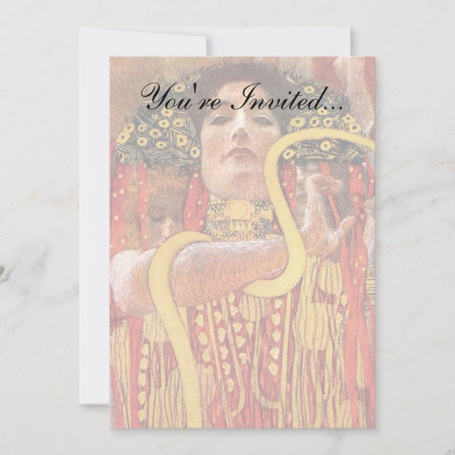 Convite Gustav Klimt - Deusa Médica de Higieia (Frente)