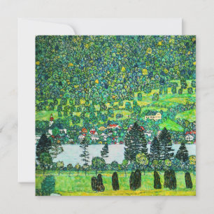 Convite Gustav Klimt - Encosta de montanha em Unterach
