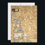Convite Gustav Klimt - Expectativa, Frieze Stoclet<br><div class="desc">A Árvore da Vida,  Stoclet Frieze,  Esperança - Gustav Klimt,  Cartolina,  1909</div>