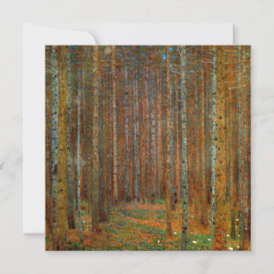 Convite Gustav Klimt - Floresta de Pinheiros Tannenwald