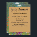 Convite Gustav Klimt Flower Garden Cottage Nature<br><div class="desc">Uma bela pintura de jardim - esta é uma pintura clássica de Gustav Klimt,  chamada Jardim de Algodão,  ou Jardim Bauergarten,  1907,  que é um close up de um jardim floral,  uma pintura floral colorida.</div>