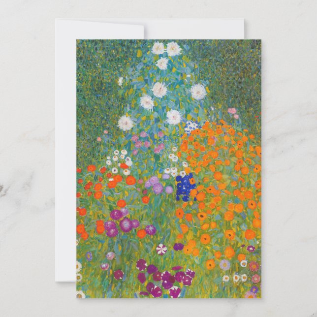 Convite Gustav Klimt - Jardim Flor (Frente)