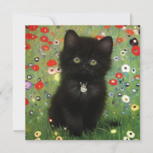 Convite Gustav Klimt Kitten