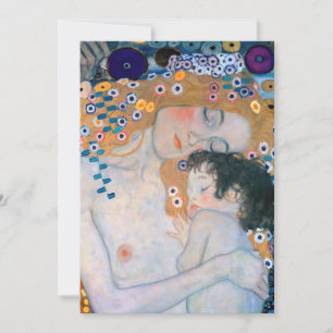 Convite Gustav Klimt - Mãe e Filho
