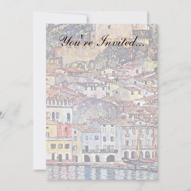 Convite Gustav Klimt - Malcesina no lago Garda Itália (Frente)