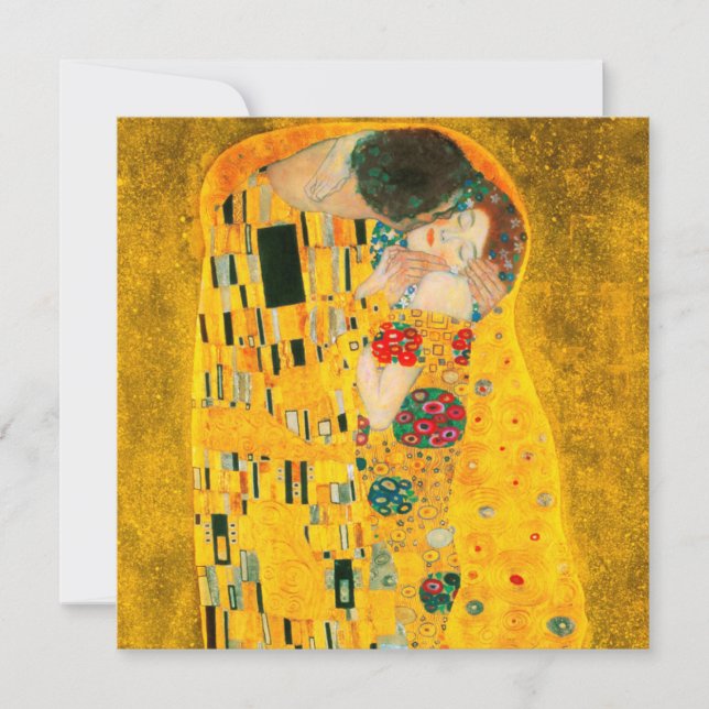 Convite Gustav Klimt O Beijo (Frente)