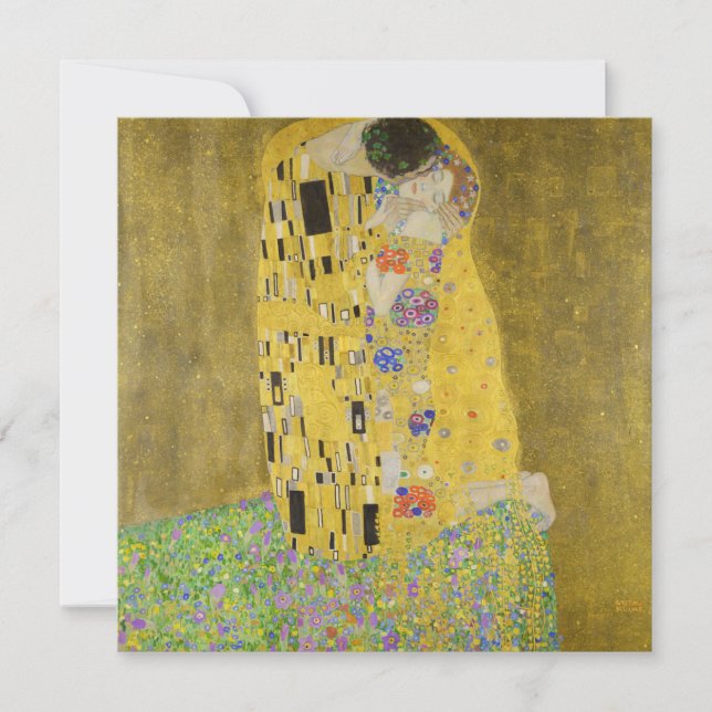 Convite Gustav Klimt - O Beijo (Frente)