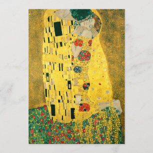 Convite Gustav Klimt Ouro Art The Biss for Lovers