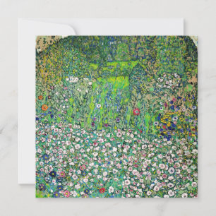 Convite Gustav Klimt - Paisagem Hortícola e Topo de Colina