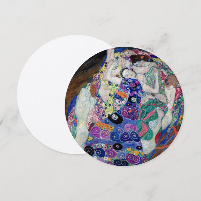Convite Gustav Klimt Pintando A Virgem (Frente/Verso)