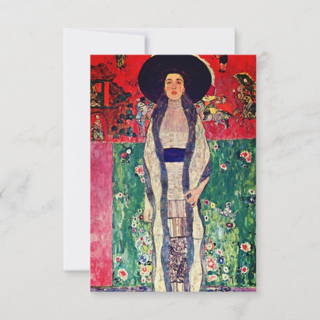 Convite Gustav Klimt Retrato de Adele Bloch-Bauer II (Frente)