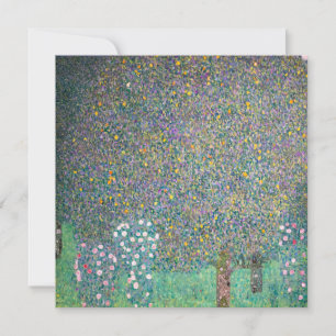 Convite Gustav Klimt - Roseiras sob as Árvores