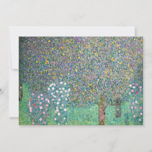 Convite Gustav Klimt - Roseiras sob as Árvores