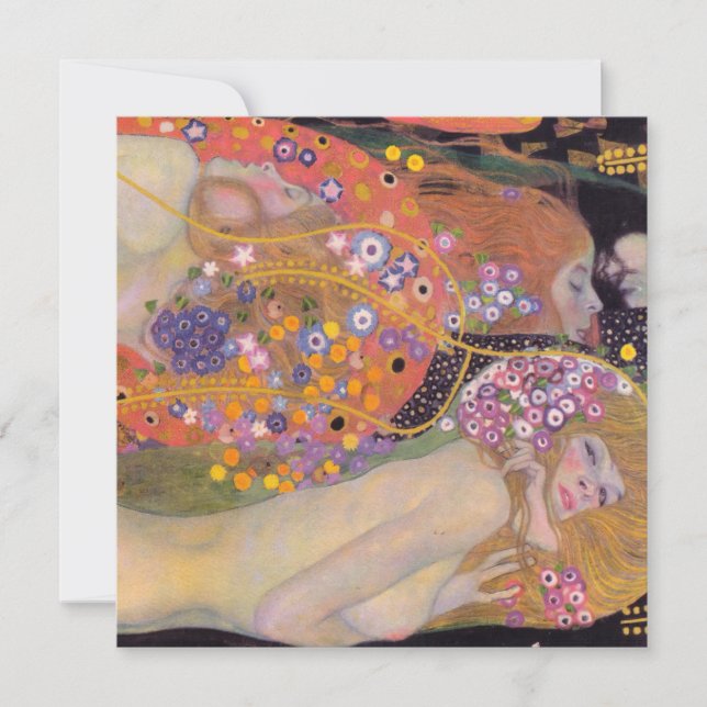 Convite Gustav Klimt - Serpentes Água II (Frente)