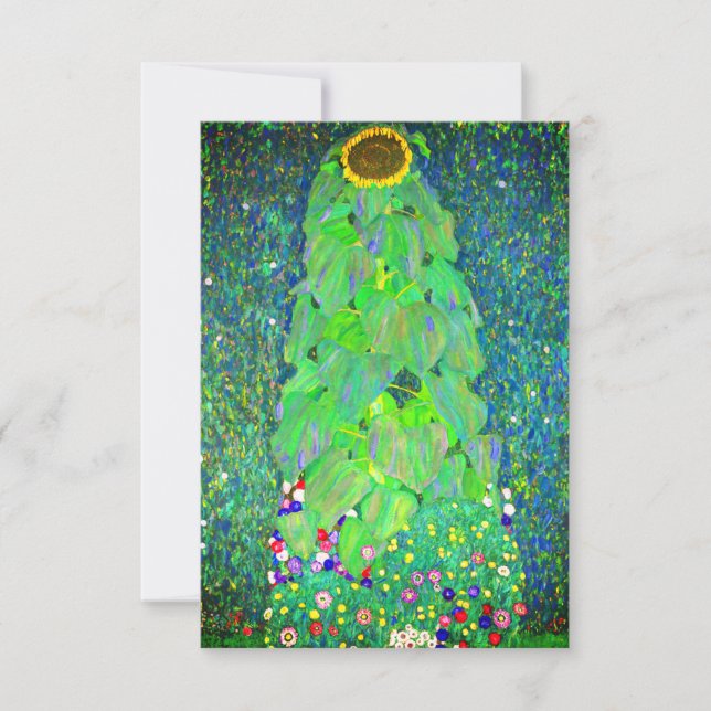Convite Gustav Klimt Sunflower (Frente)