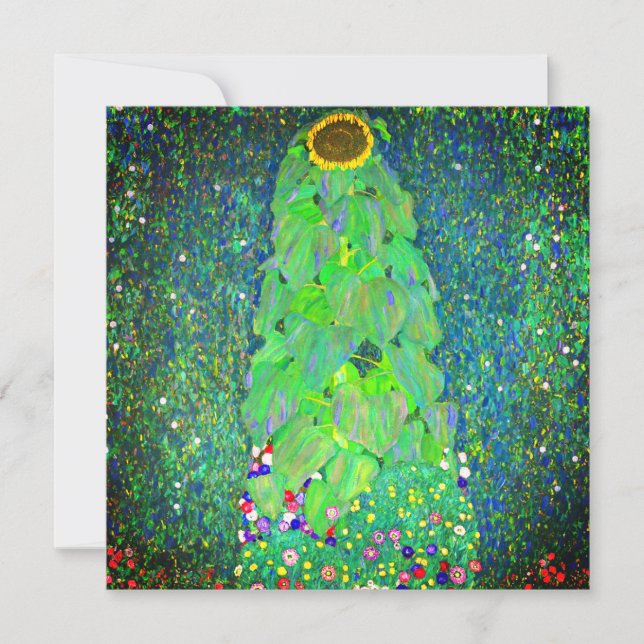 Convite Gustav Klimt Sunflower (Frente)