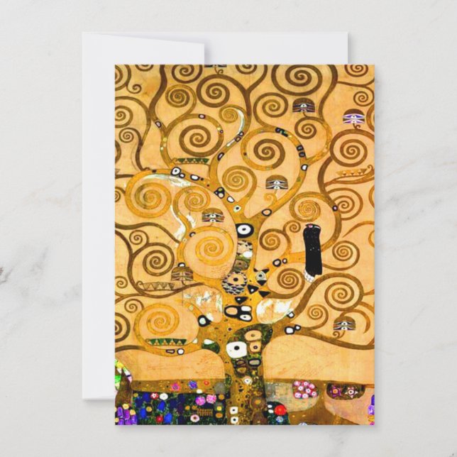 Convite Gustav Klimt Tree of Life (Frente)