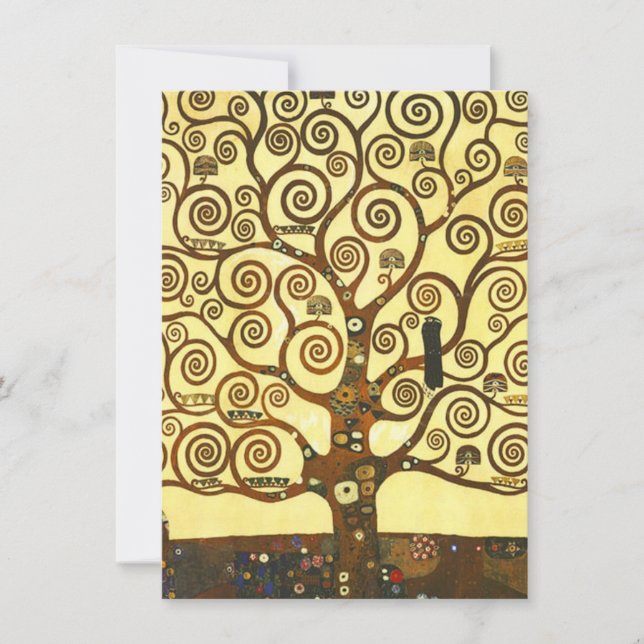 Convite Gustav Klimt Tree of Life Invitations (Frente)