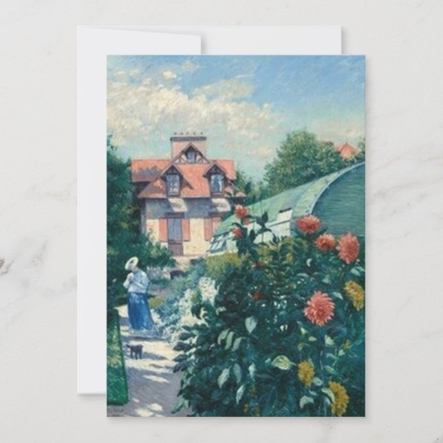 Convite Gustave Caillebotte - Dahlias, Jardim do Petit Gen (Frente)