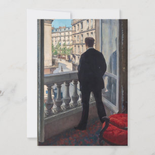 Convite Gustave Caillebotte - Jovem à sua Janela