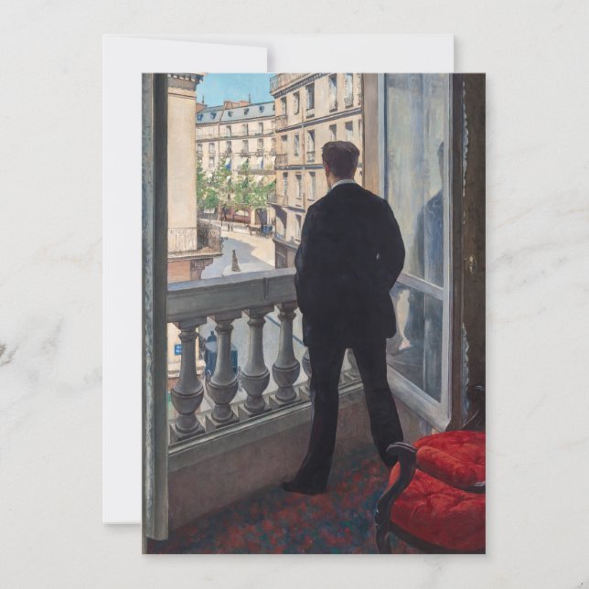 Convite Gustave Caillebotte - Jovem à sua Janela  (Frente)