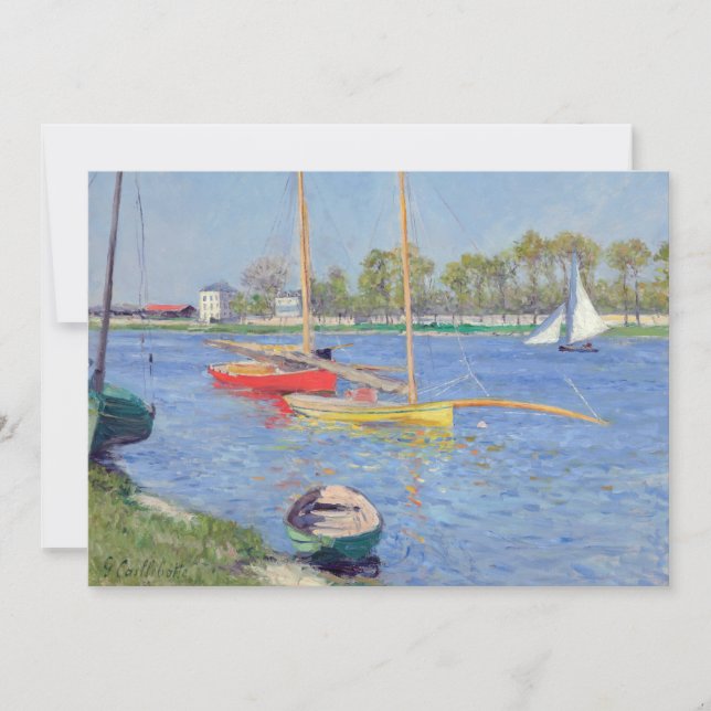 Convite Gustave Caillebotte - O Sena em Argenteuil (Frente)