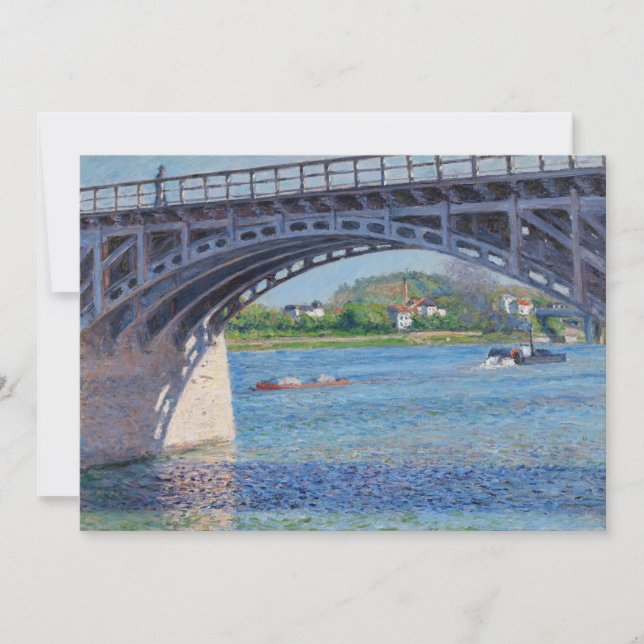 Convite Gustave Caillebotte - Ponte em Argenteuil & Sena (Frente)